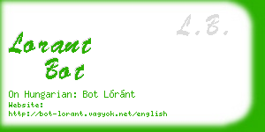 lorant bot business card